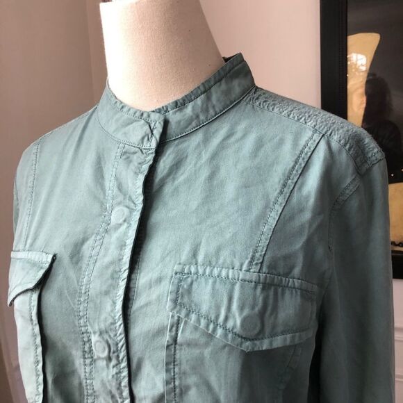 Sanctuary Green Safari Snap Front Jacket NWOT S - Picture 4 of 7